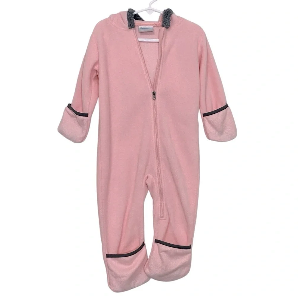 COLUMBIA - BRIGHT PINK & GRAY TODDLER BABY WESTERN BARLOW BUNTING - ONE PIECE B4